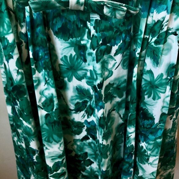Trashy Diva Jade Green Floral Watercolour Liz Dress Mediterranean Rare Print 4 - Picture 6 of 16